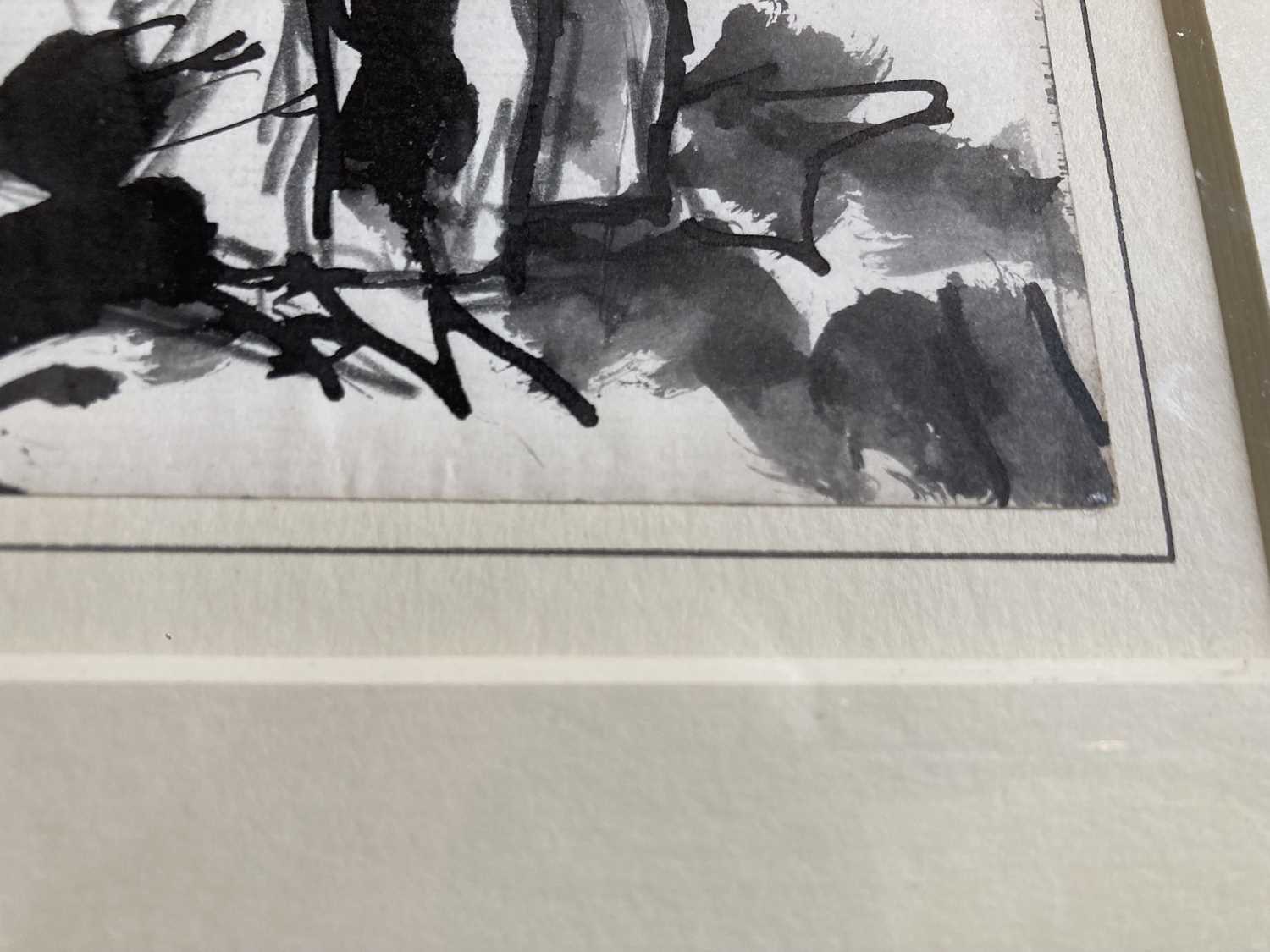 Josef Herman OBE, RA (1911-2000) "Gathering Vines" (circa 1960's) Ink and wash, 18cm by 22.5cm - Image 4 of 8