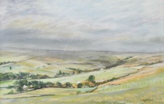 Tony Brummell-Smith (b.1949) "Near Middlesmoore" Signed, pastel, 48.5cm by 71.5cm
