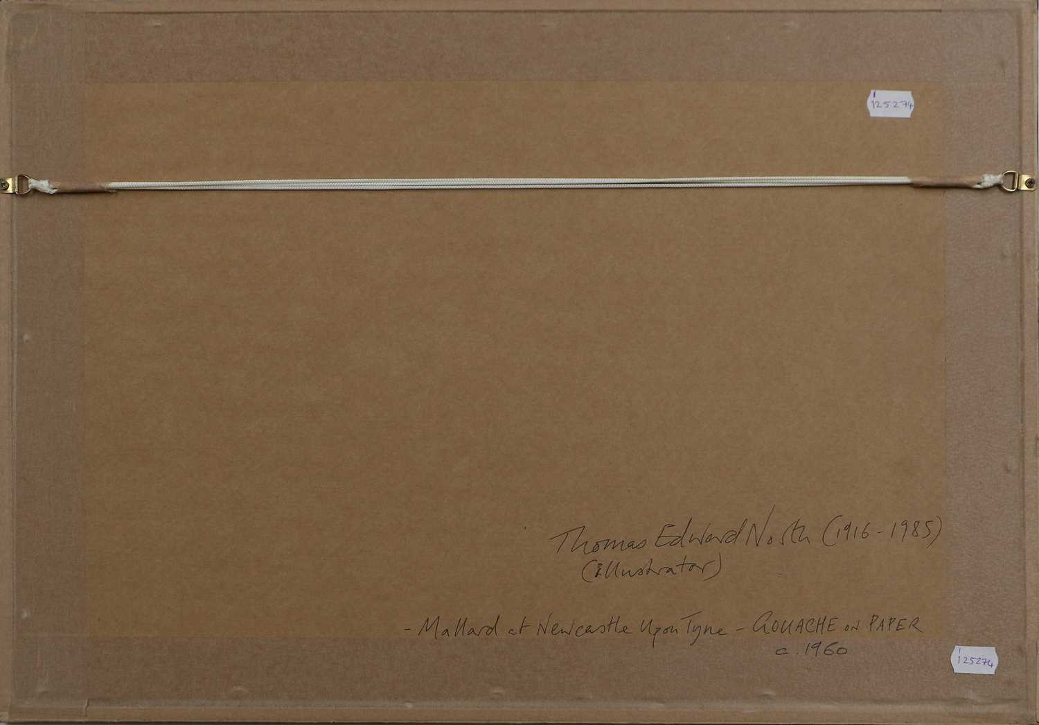 Thomas Edward North (1916-1985) Mallard at Newcastle upon Tyne Signed, inscribed verso, gouache, - Image 3 of 3
