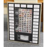 TT 100 "Champions of the Isle of Man TT", framed display of riders signatures, limited edition 85/