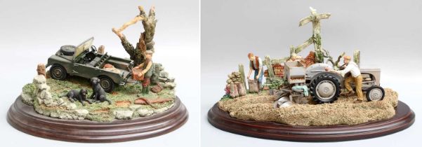 Country Artists 'End of the Ridge', limited edition 5/300, on wood base; together with 'First