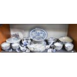 A Comprehensive Chinese Porcelain Dinner Service, painted in underglaze blue in the 18th century