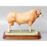 Border Fine Arts 'Blonde D'Aquitaine Bull' (Style One), model No. L116 by Ray Ayres, limited edition