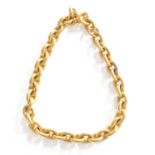 A Trace Link Chain, length 44.5cm, with three additional links The necklace is in fair condition