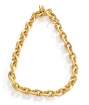 A Trace Link Chain, length 44.5cm, with three additional links The necklace is in fair condition