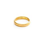 A 22 Carat Gold Band Ring, finger size Q Gross weight 6.8 grams.