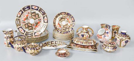 A Good Collection of Royal Crown Derby Imari Wares Including, coffee cans and saucers, miniature