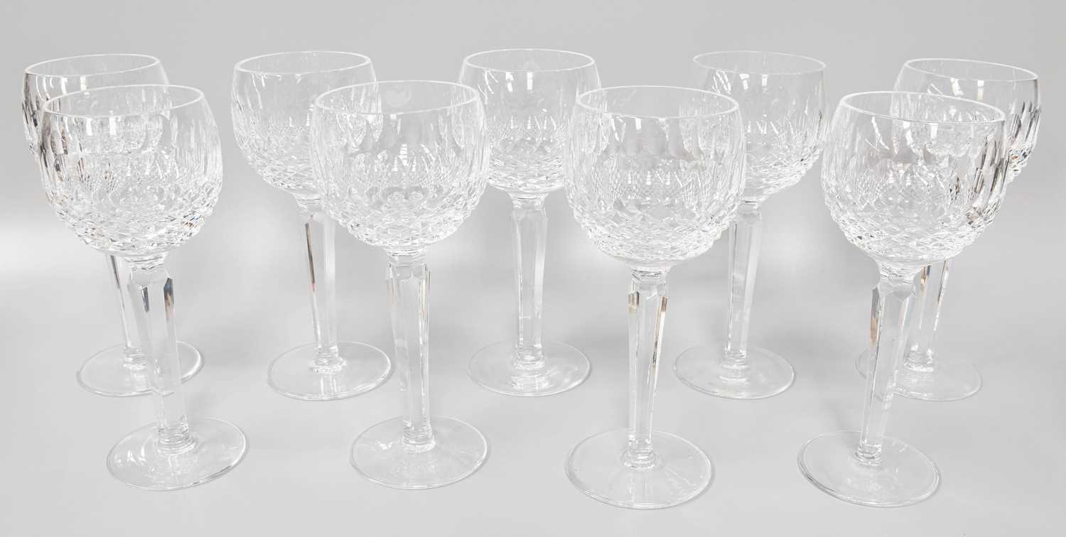 A Set of Fourteen Waterford Crystal Hock Glasses, in the Colleen pattern