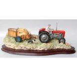 Border Fine Arts 'Hay Turning' (Massey Ferguson Tractor and Wuffler), model No. JH110 by Ray