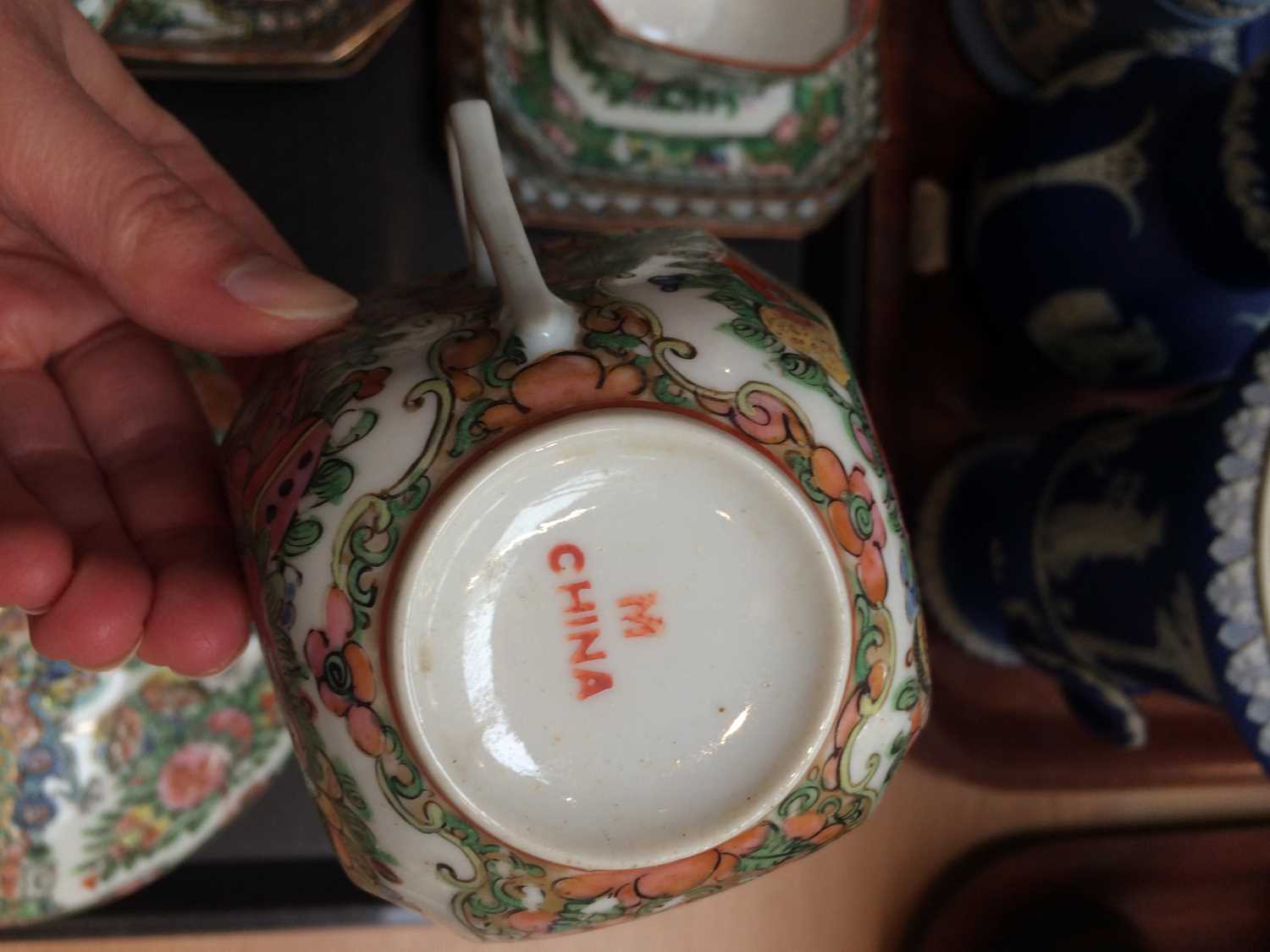 A Collection of 20th Century Cantonese Porcelain, tea and other wares Minor chips, general wear, - Image 6 of 29