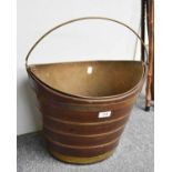 A 19th Century Oak & Brass Bound Peat Bucket
