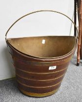 A 19th Century Oak & Brass Bound Peat Bucket