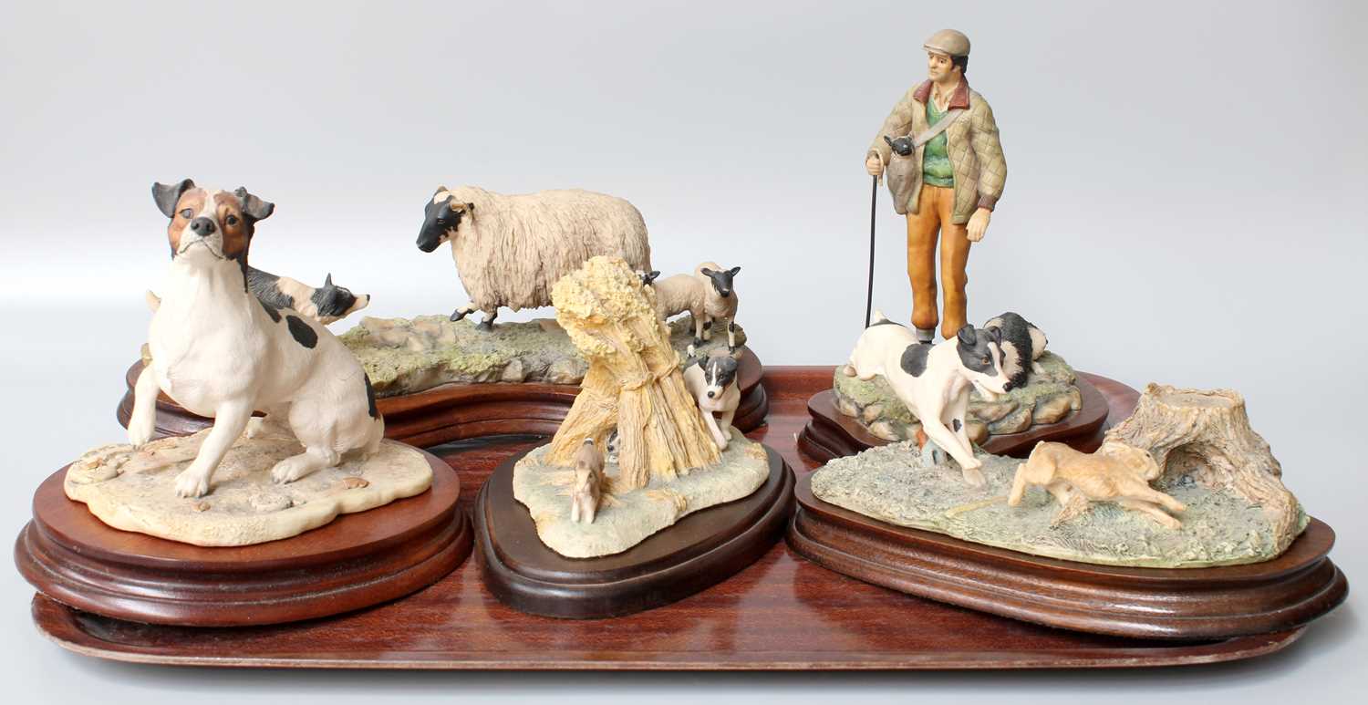 Border Fine Arts Sheep and Collie Models, together with a Northumbria Sporting Company group "Shep - Image 4 of 5