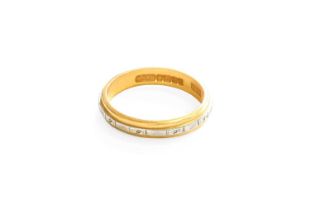 A 22 Carat Gold and Platinum Ring, by Charles Green & Sons, finger size M1/2 Hallmarked 22 carat