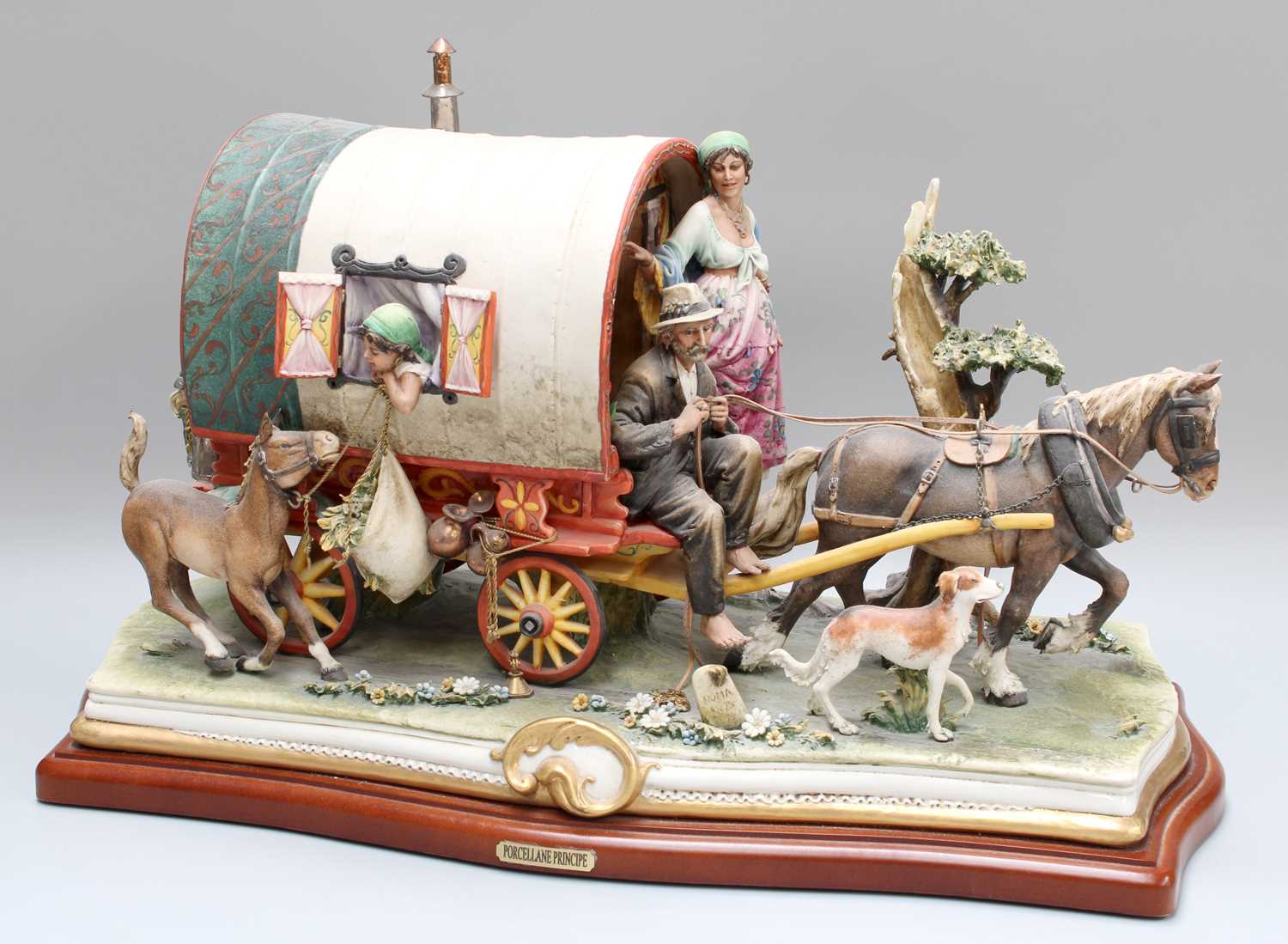 A Capodimonte Caravan Model, and a figure of a dancer (2) - Image 3 of 3