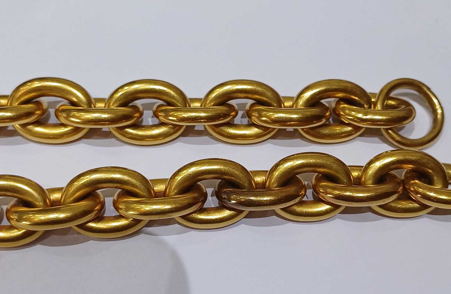 A Trace Link Chain, length 44.5cm, with three additional links The necklace is in fair condition - Image 11 of 11