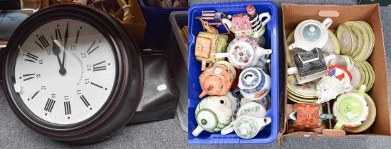 A Quantity of Novelty Teapots, Scots of Stow Dinnerwares, Gladstone bag, etc, together with a modern