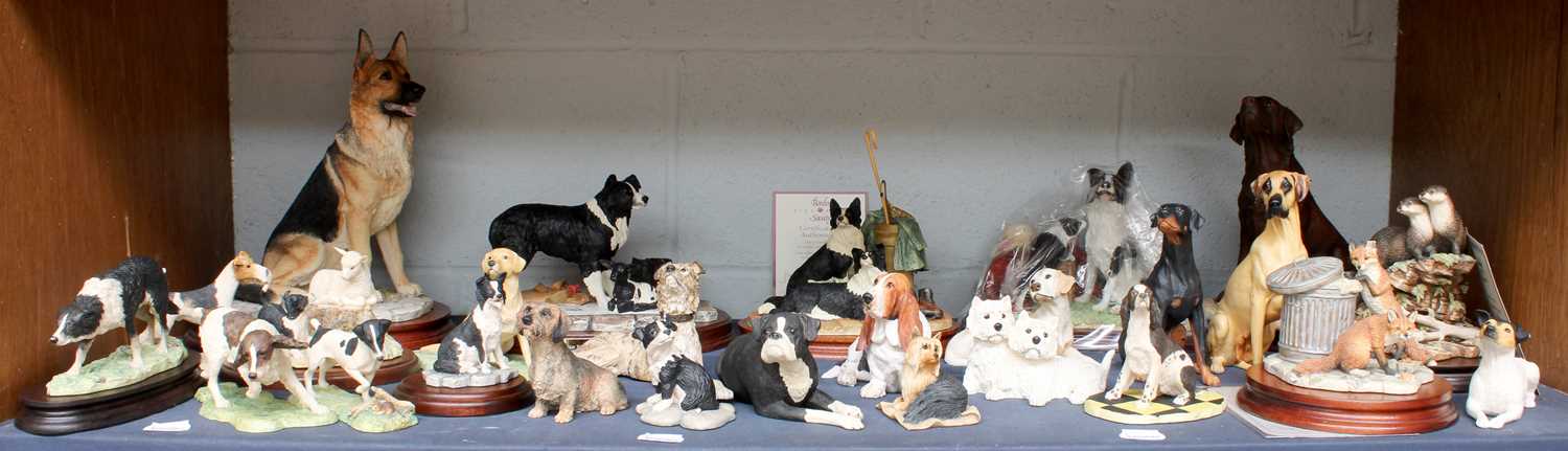 Border Fine Arts Dog Models, including 'Labrador', model No.NT01C, 'Auld Hemp' model No.B0630, '