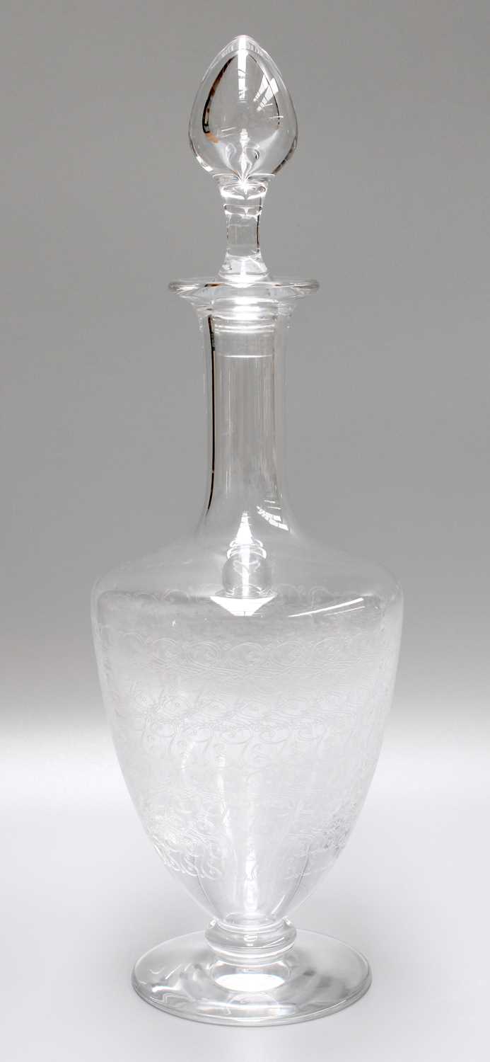 Baccarat Etched Decanter, in a Rohan pattern