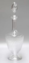 Baccarat Etched Decanter, in a Rohan pattern