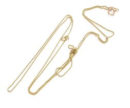 A Rope Twist Necklace, stamped '9CT', length 133cm Gross weight 11.1 grams.