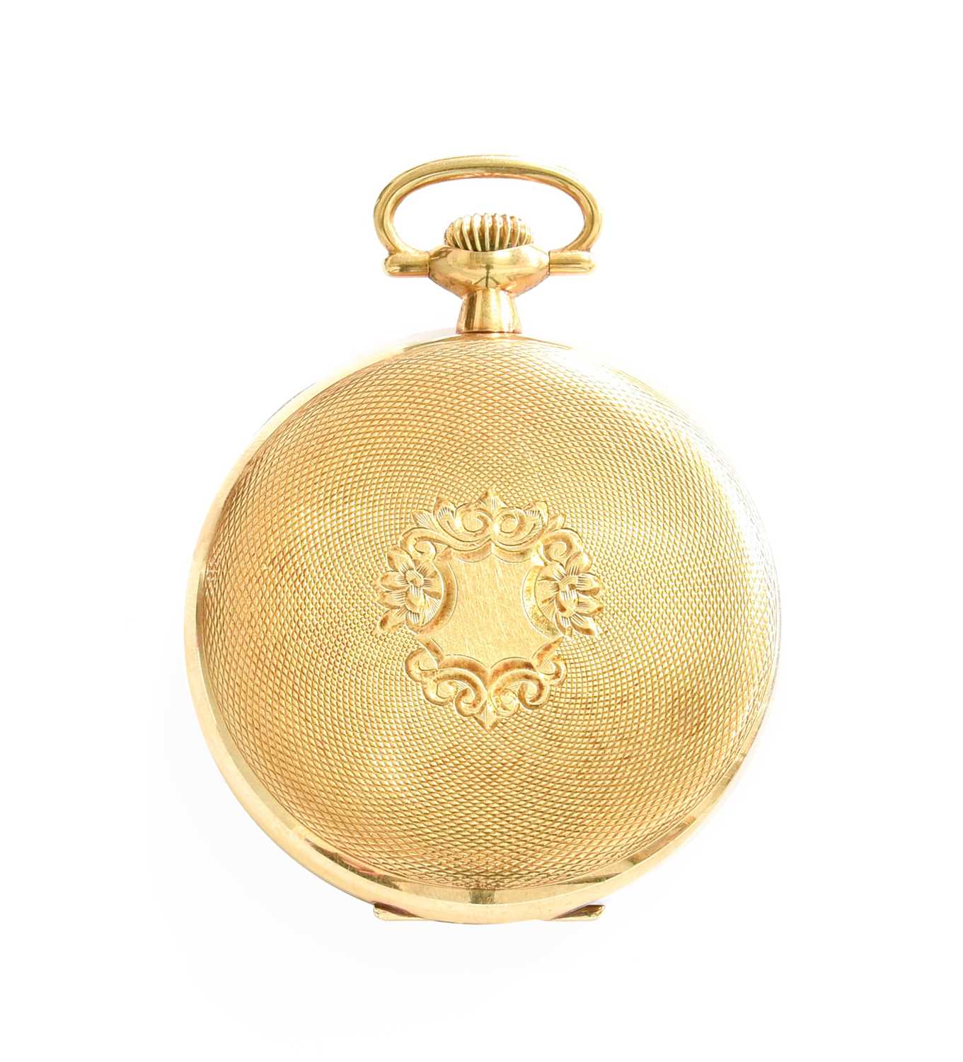 A 14 Carat Gold Open Faced Pocket Watch, signed Illinois No dust cover  Outer case diameter - 44mm - Image 2 of 3