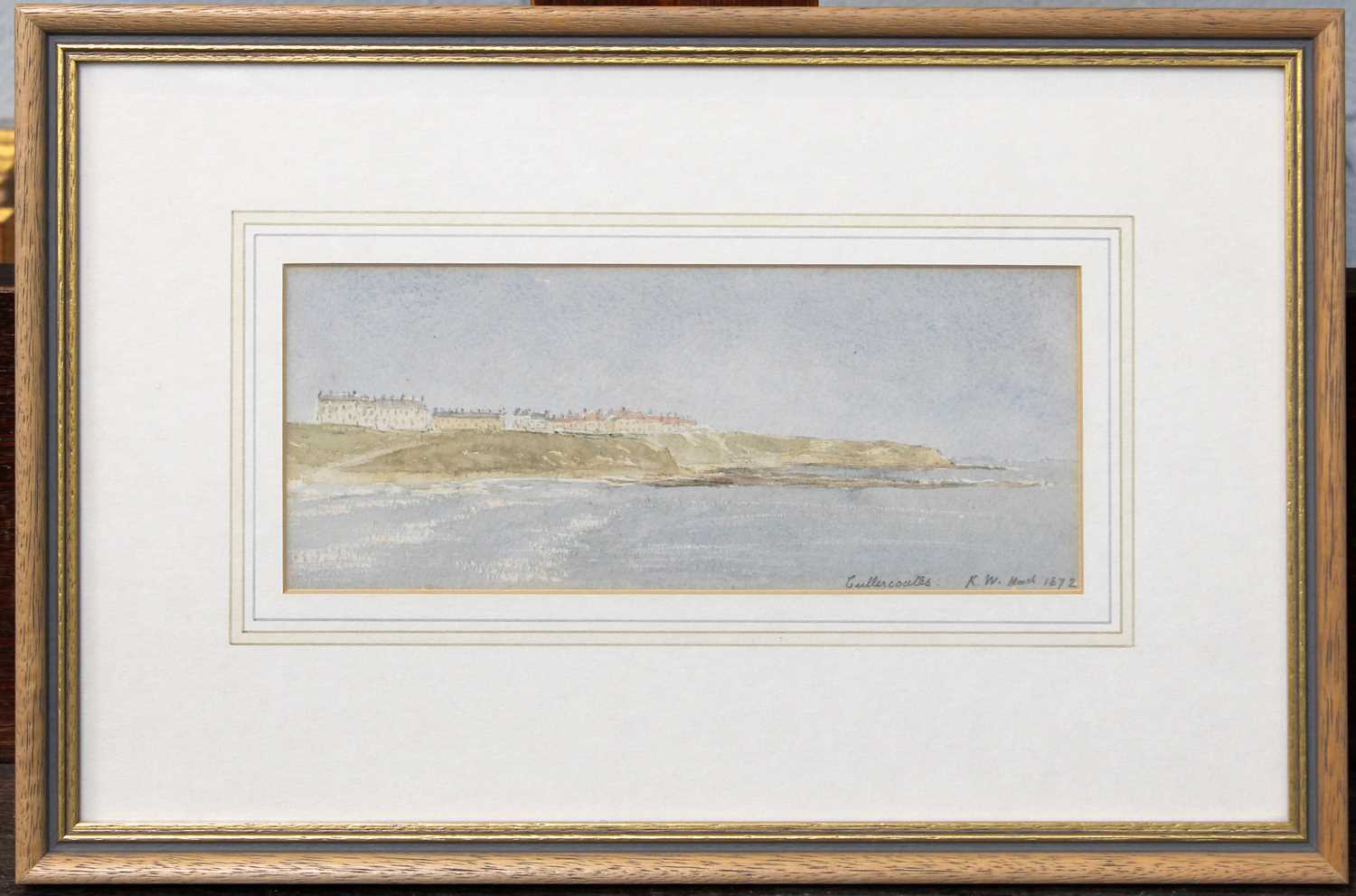 Richard Weatherill (fl. 1870-1900) "Cullercoats" Initialled, inscribed and dated March 1872, - Image 2 of 2