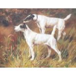 British School (20th Century) A pair of alert Terriers, Oil on board, together with a 20th Century