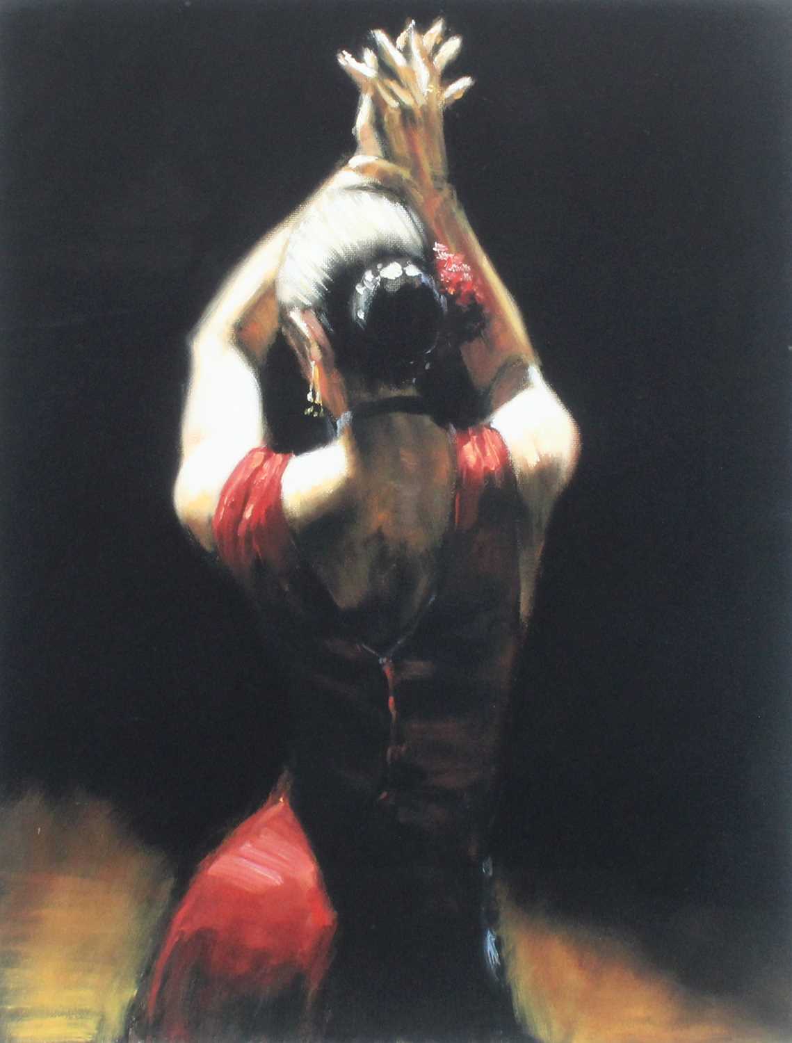 After Fabien Perez (b.1967) Argentinian "Flamenco Dancer" Signed and numbered 11/95, giclee print,