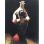 After Fabien Perez (b.1967) Argentinian "Flamenco Dancer" Signed and numbered 11/95, giclee print,