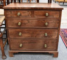 A 19th Century Mahogany Chest of Drawers, of small proportions, straight front with two short over
