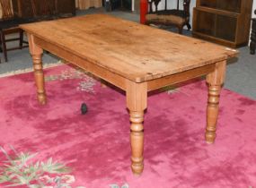 A Pine Kitchen Table, 183cm by 89.5cm by 77cm