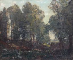 Henry Mitten Wilson (1873-1923) Wooded landscape Signed, oil on canvas, 49cm by 60cm
