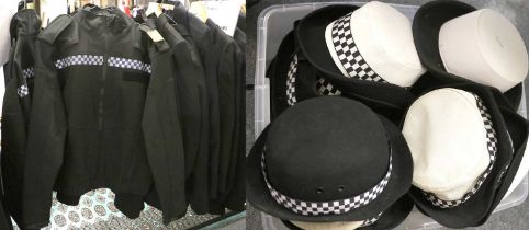 A Quantity of British Female Police Officers Uniforms, comprising eight tunics, two fleeces,