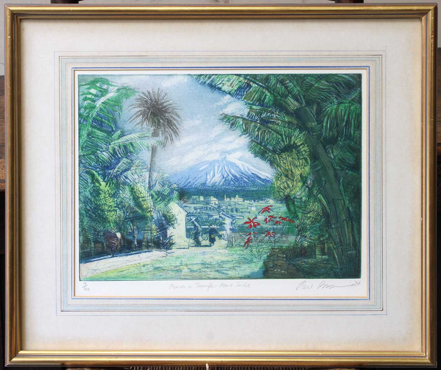 Piers Browne (b.1949) "March in Tenerife-Mount Teide" Signed, inscribed and dated (19)84, numbered - Image 3 of 4