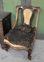 A 19th Century Rosewood Open Back Occasional Chair