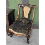 A 19th Century Rosewood Open Back Occasional Chair