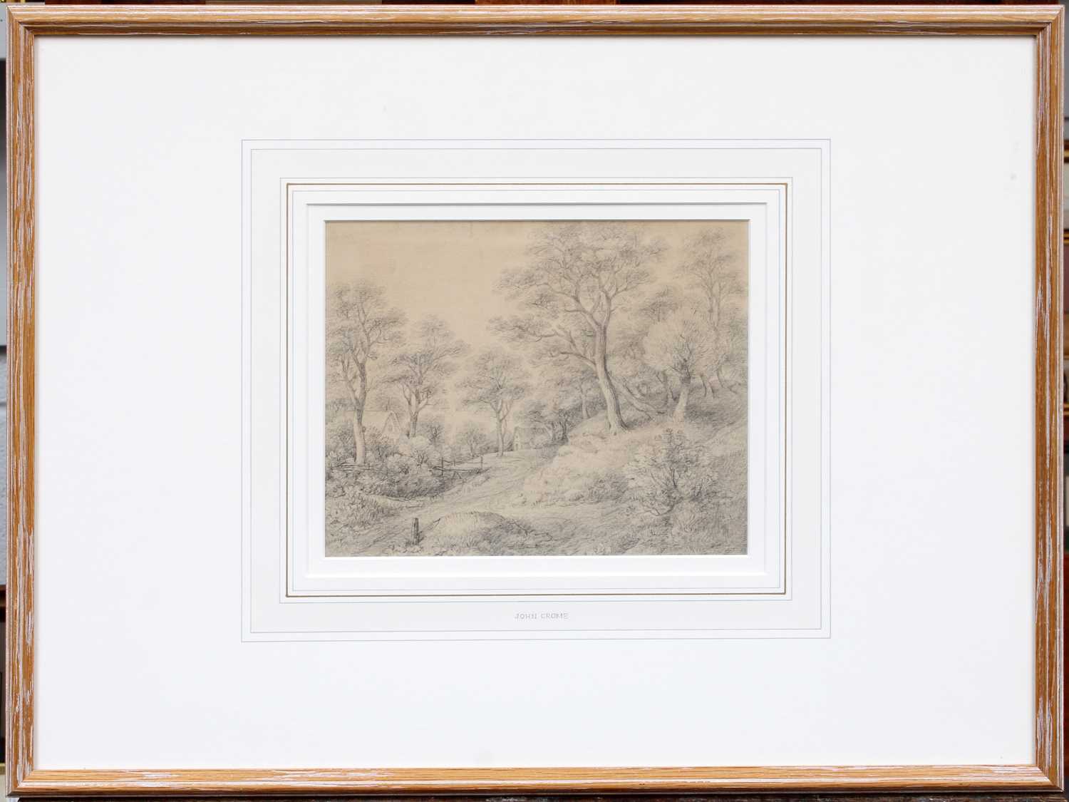 Attributed to George Frost (1734-1821) Study of trees on rising ground Pencil, 18.5cm by 23cm - Image 2 of 2