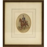 Orlando Norie Portrait Study of a Royal Artillery Officer, circa 1835, mounted on a trotting