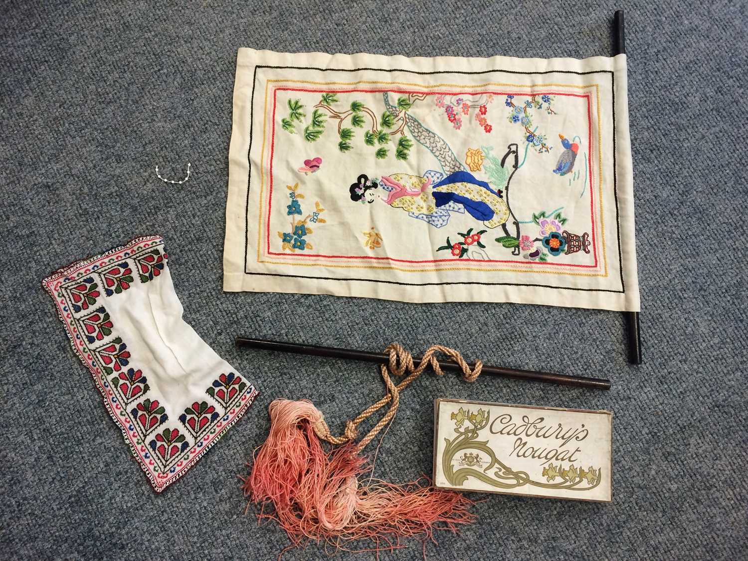 Assorted Chinese, Eastern and Other Textiles, comprising embroideries, baby silk shoes, silk - Image 25 of 30