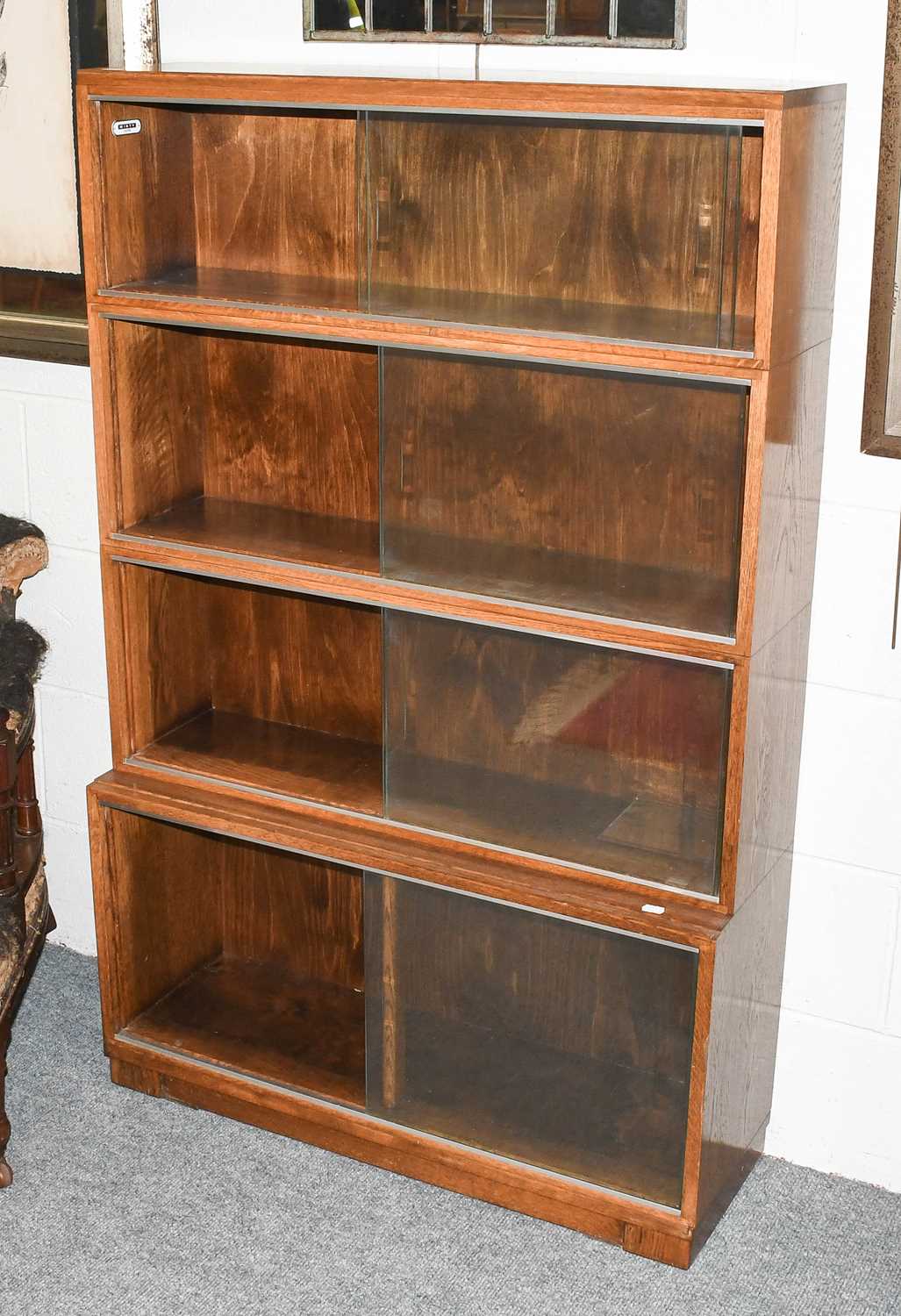 A Near Pair of Oak Four Tier Sectional Bookcases, by Minty, Oxford, 90cm by 40cm by 140cm - Image 2 of 3