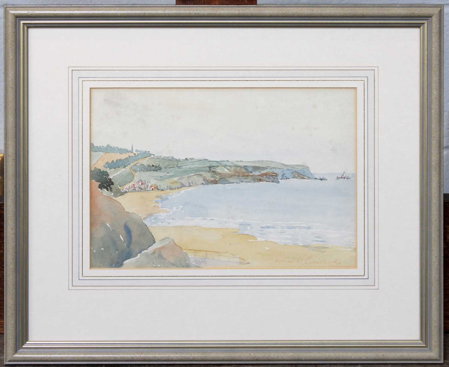 James Henry Crossland (1852-1939) "Sandsend, Nr. Whitby" Signed, watercolour, together with a - Image 5 of 8