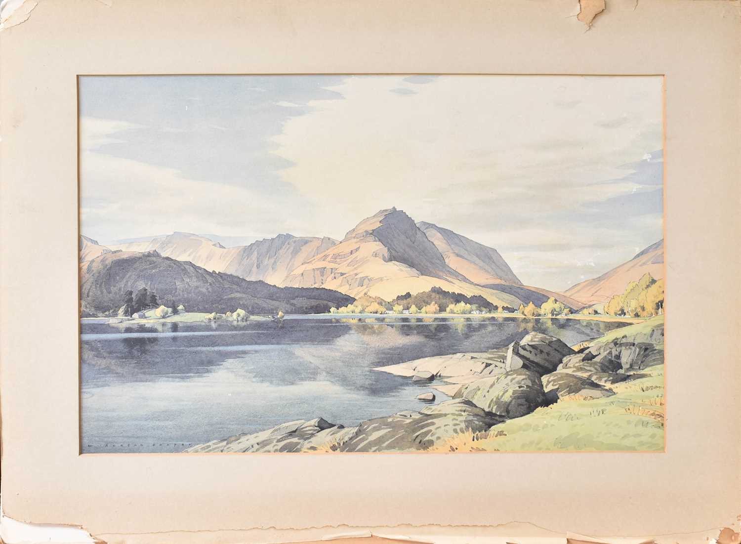 After William Heaton Cooper RI (1903-1995) Lake view with mountains beyond Colour reproduction, - Image 4 of 4