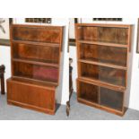 A Near Pair of Oak Four Tier Sectional Bookcases, by Minty, Oxford, 90cm by 40cm by 140cm