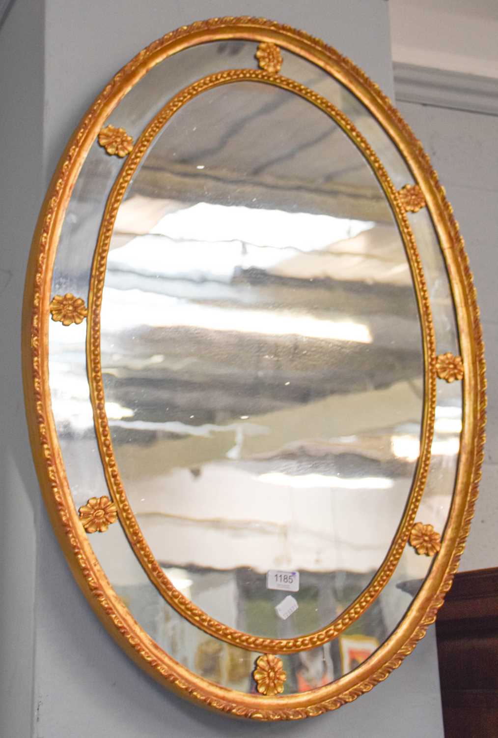 An Oval Gilt Framed Sectional Mirror, 84cm by 59cm - Image 4 of 4