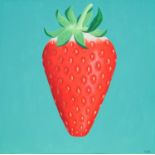 Cloe Vos (Contemporary) Strawberry Signed, acrylic on canvas, together with a further three works by