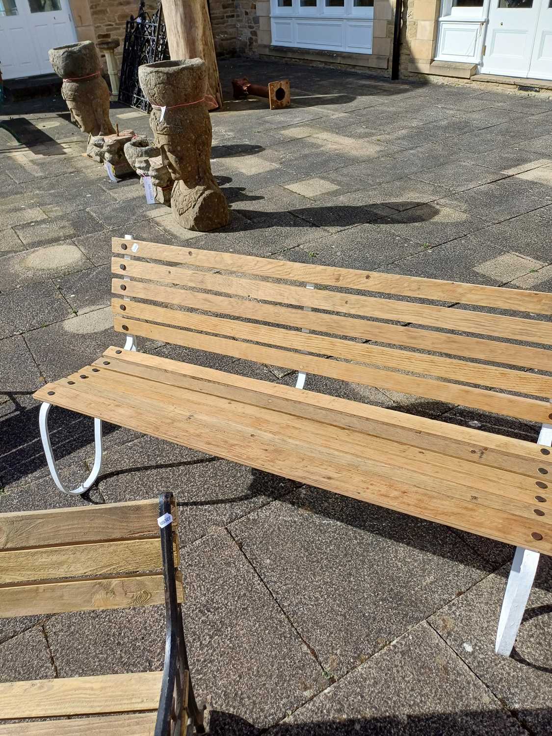 A Slatted Garden Bench, 153cm