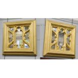 A Pair of Giltwood Gothic Style Mirrors, 51cm square Estimate  - 100-150