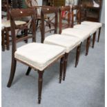 A Set of Five Regnecy Mahogany ''X'' Side Chairs