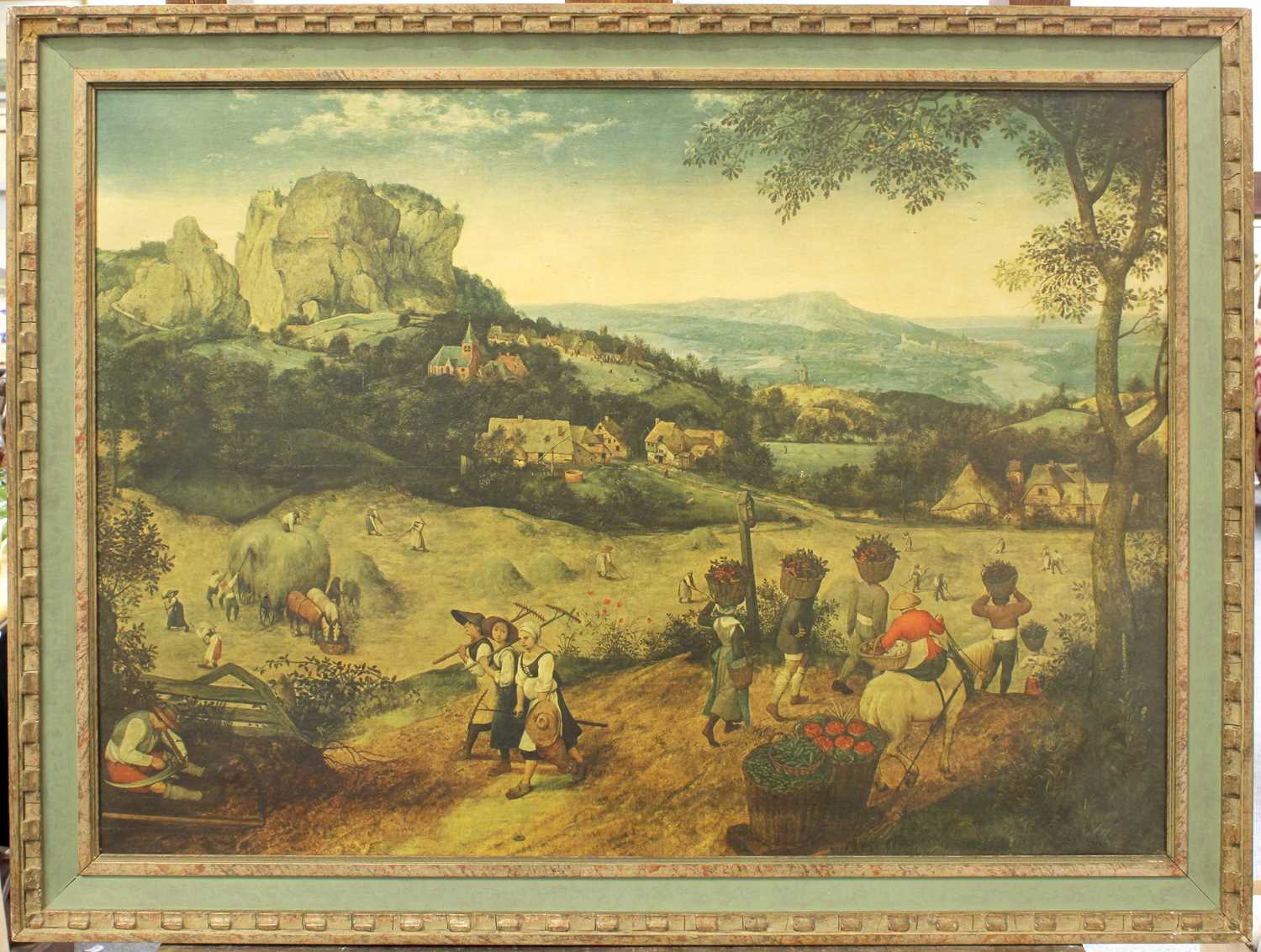 Decorative Pictures and Prints, including a reroduction after Pieter Bruegel, "The Hay Harvest"; two - Image 3 of 3